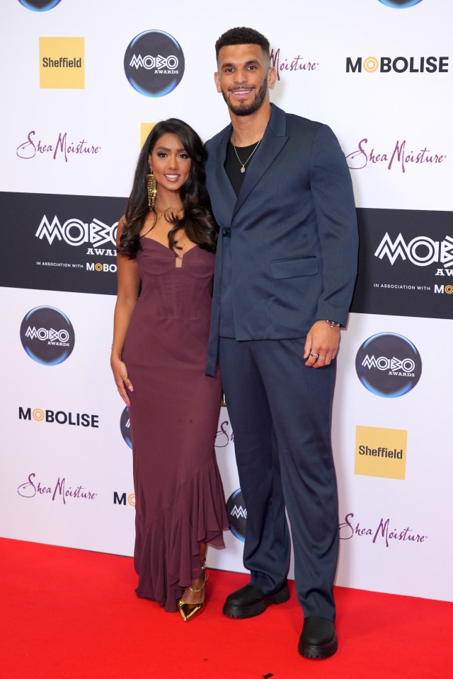 Kai Fagan pictured with his girlfriend Sanam Harrinanan at the Mobos