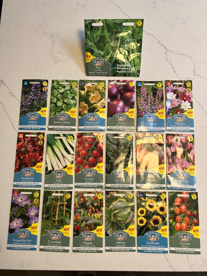 Gardening Editor Veronica's collection of Mr Fothergill's seeds to plant this year