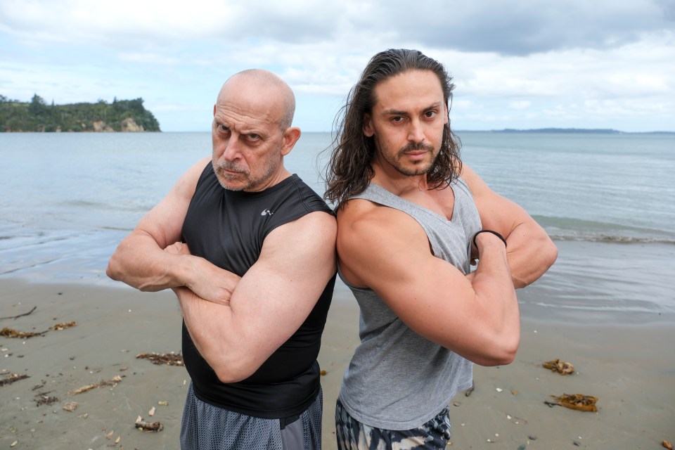 Michael with his eldest son Dean last year in New Zealand