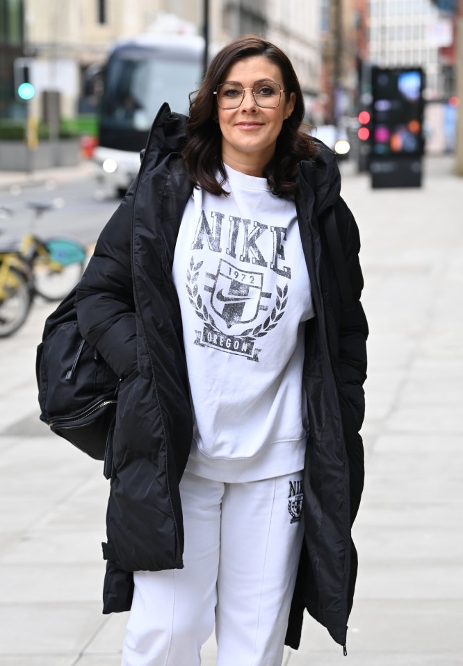 Kym snapped on her way into the BBC studio in Manchester