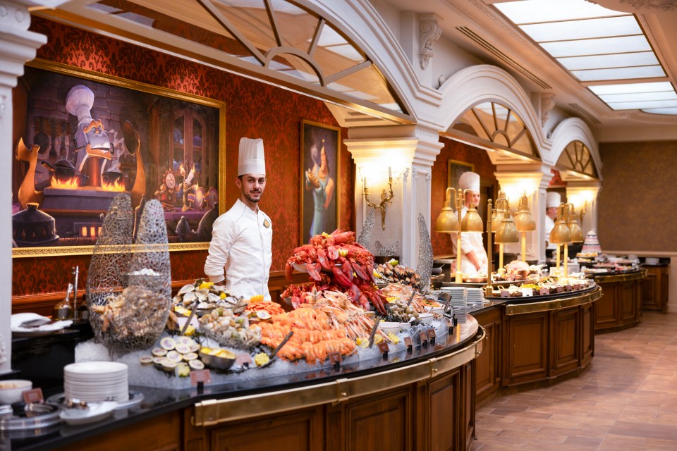 Inside the hotel’s Royal Banquet restaurant guests can opt to purchase a buffet featuring gourmet dishes