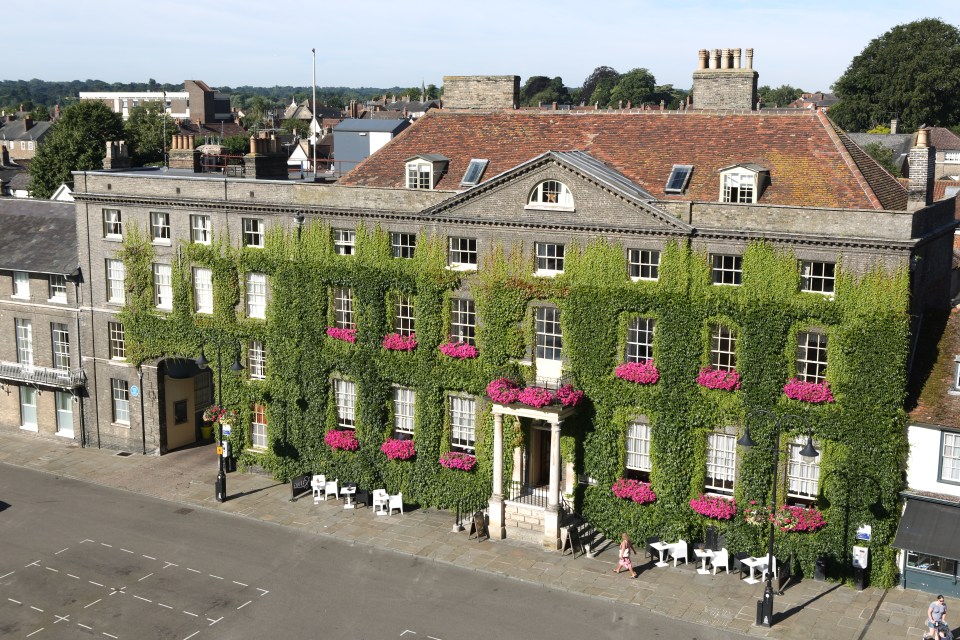 The grand ivy-clad Angel Hotel