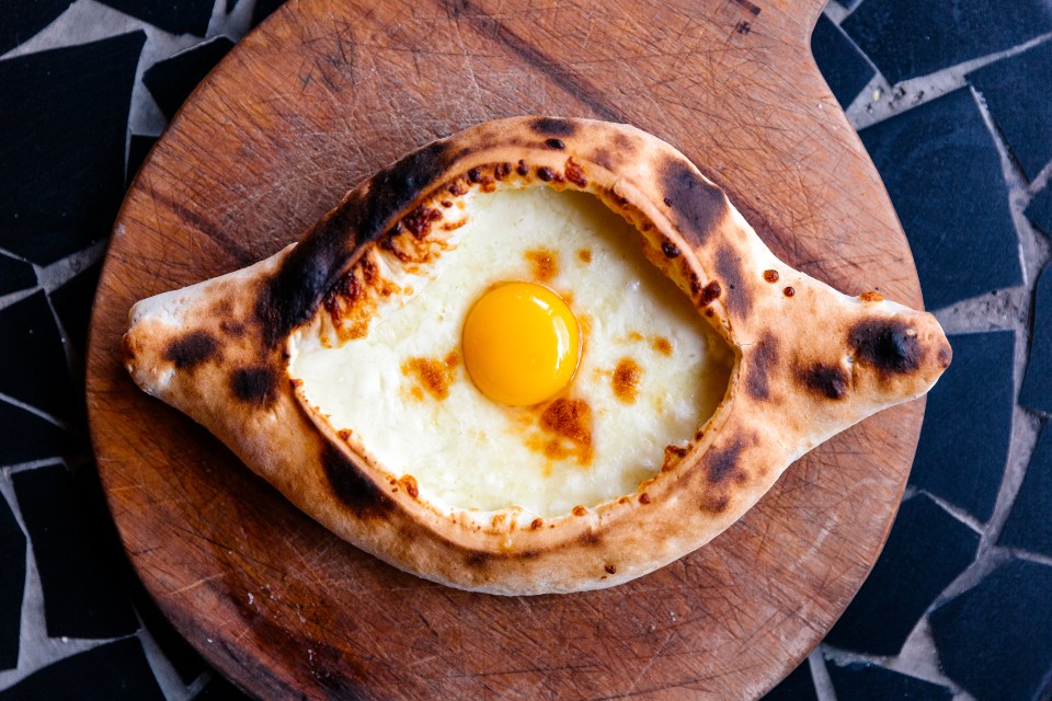 Khachapuri is a popular item of food in Georgian cuisine