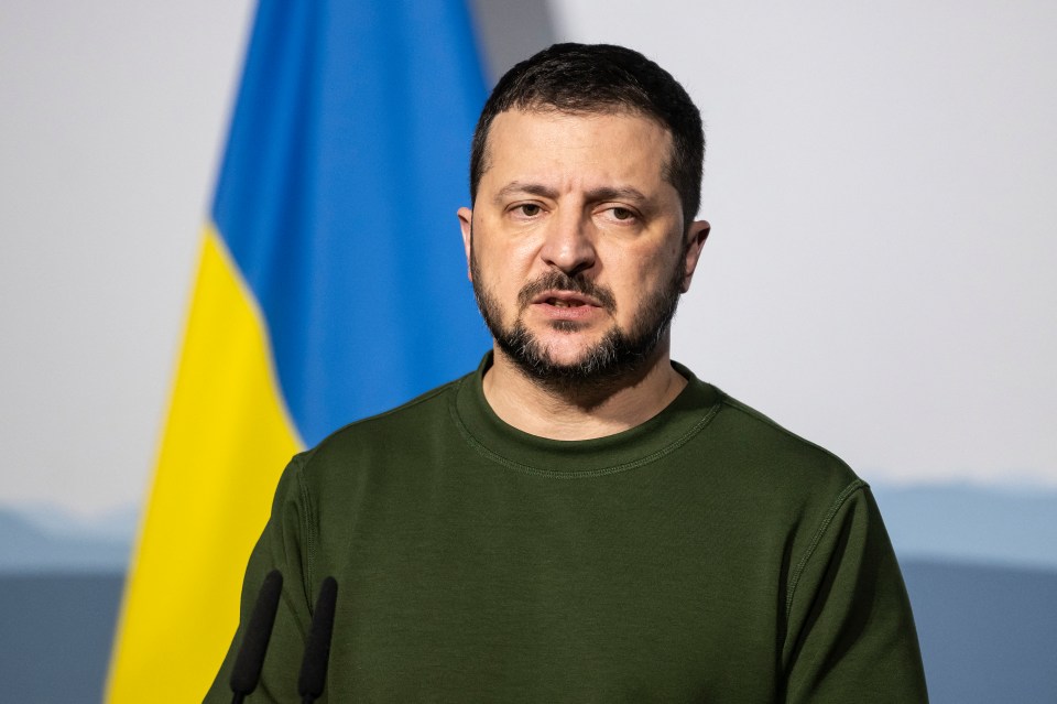 a man in a green shirt stands in front of a blue and yellow flag