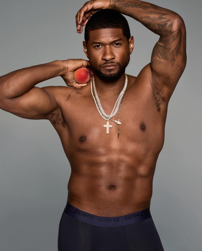 Usher is a new face – and body – of Kim Kardashian’s underwear brand Skims