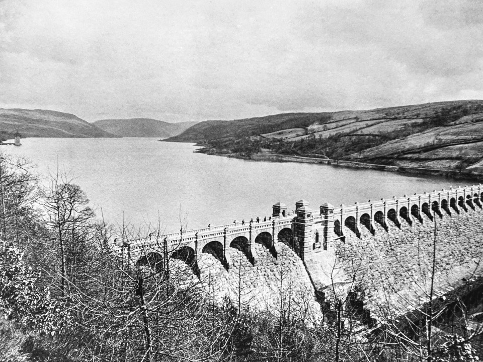 Lake Vyrnwy in Powys was built in the 1880s for Liverpool Corporation Waterworks to supply Liverpool with fresh water