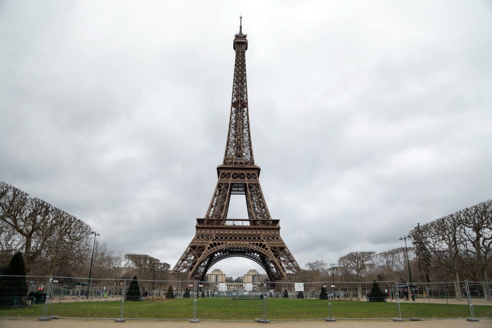 The real Eiffel Tower in Paris, France