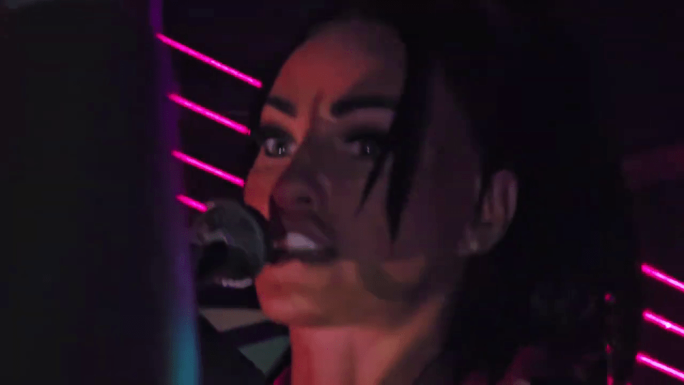 Katie Price got up on stage during a very chaotic club night