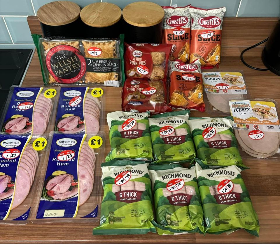 One woman managed to bag a massive haul of meat for just over £5