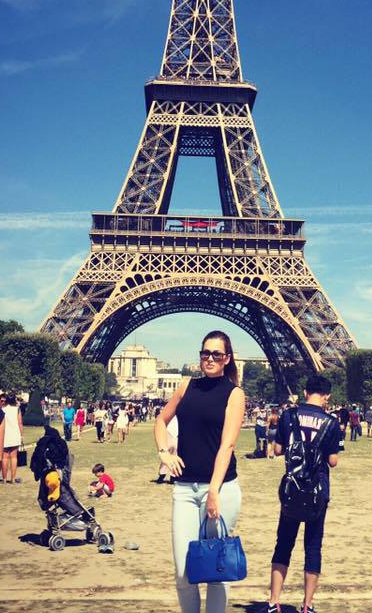 The glam wife showed off a trip to the Eiffel Tower in Paris