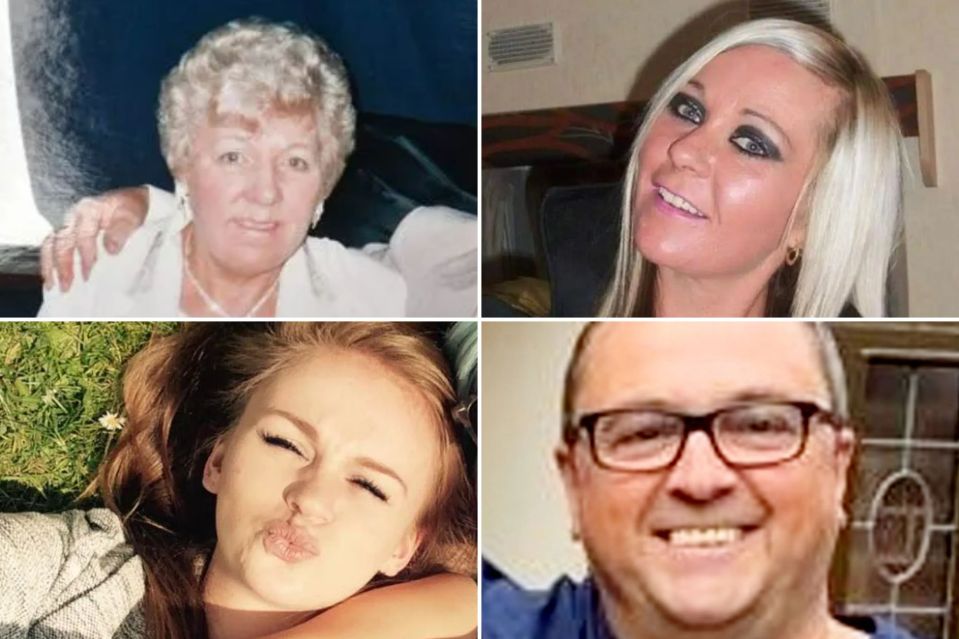 XL Bully victims Shirley Patrick, 83, Joanne Robinson, 43, Natasha Johnston, 28, and Ian Price, 52