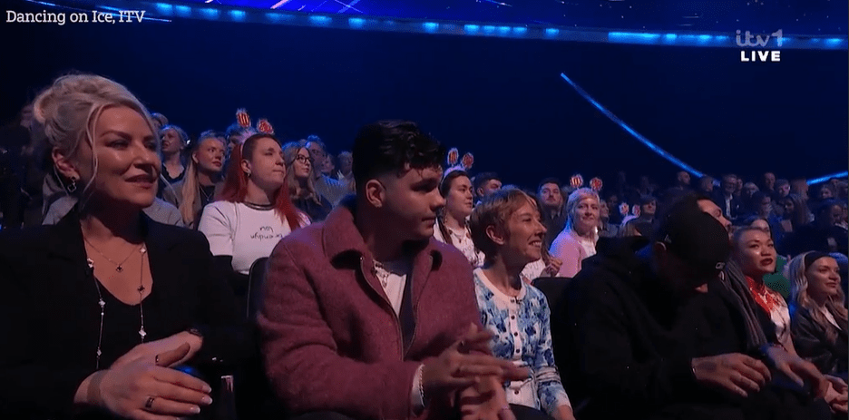 Zöe Lucker was in the audience during Sunday's Dancing on Ice