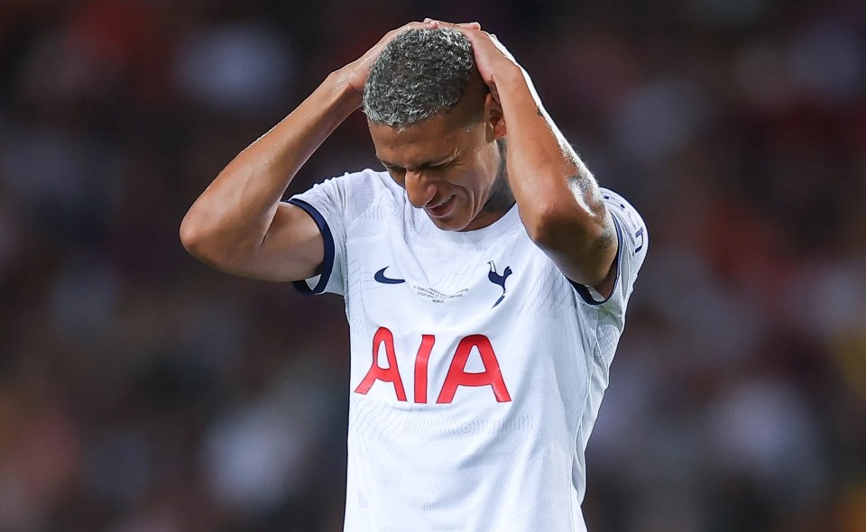 Richarlison is set to miss some crucial games for Tottenham