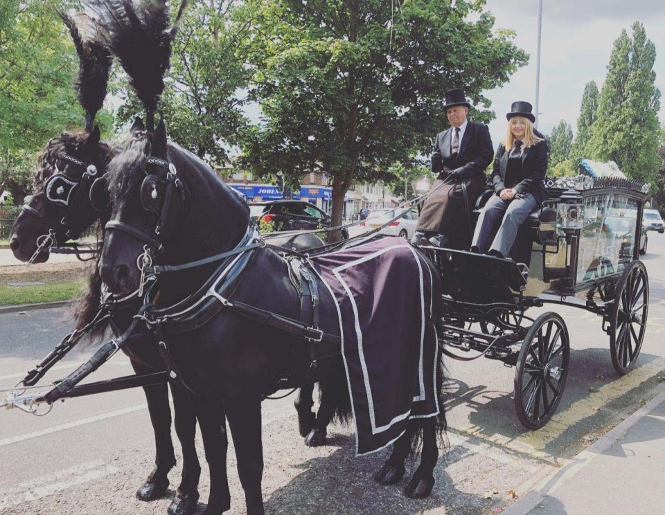 Saskya Bush, 23, leads a funeral procession - but families have raised doubts about if their loved ones were in the coffin for funerals