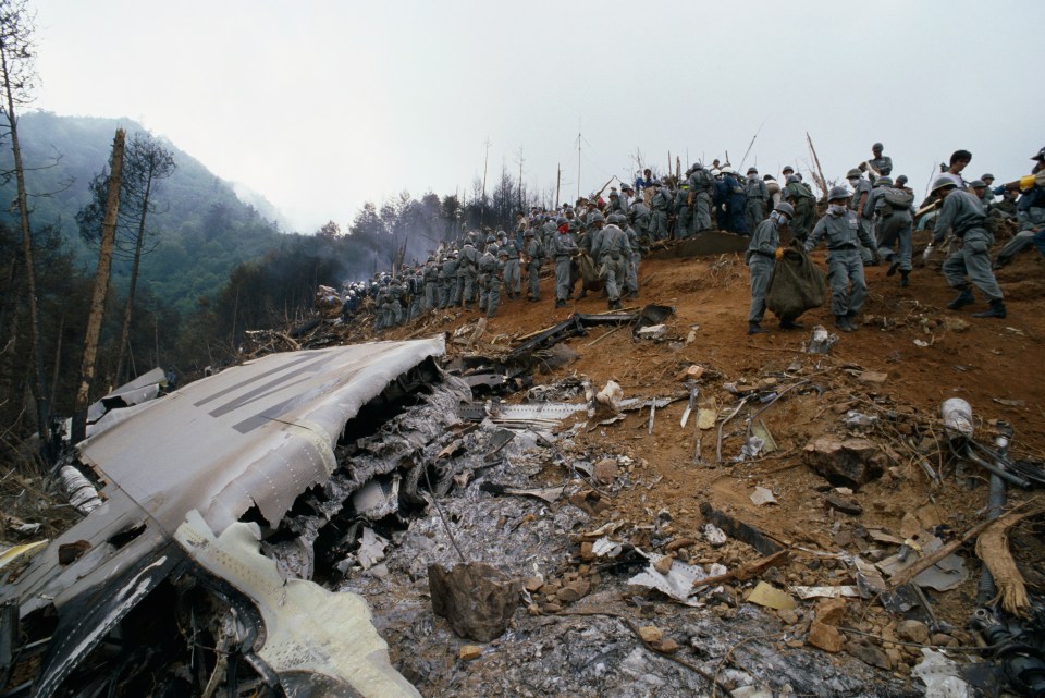 The plane crashed into one of the ridges on Mount Osutaka