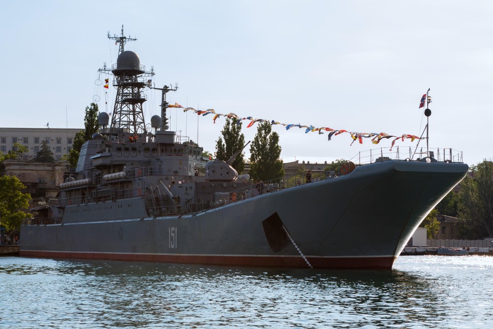 Her sister ship the Azov was also reportedly blasted