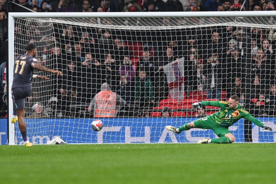 Ivan Toney scored his first England goal from the penalty spot