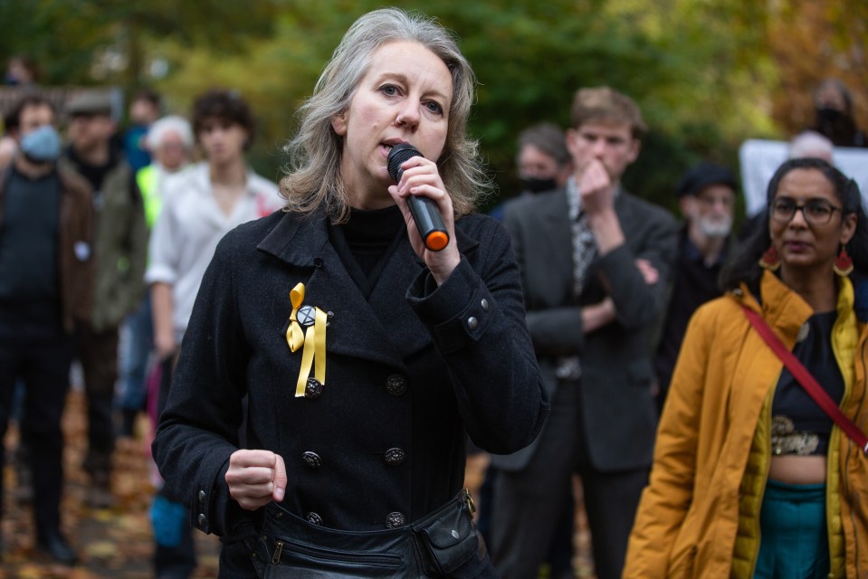 Extinction Rebellion raked in £1.5million last year, pictured Dr Gail Bradbrook, co-founder of XR