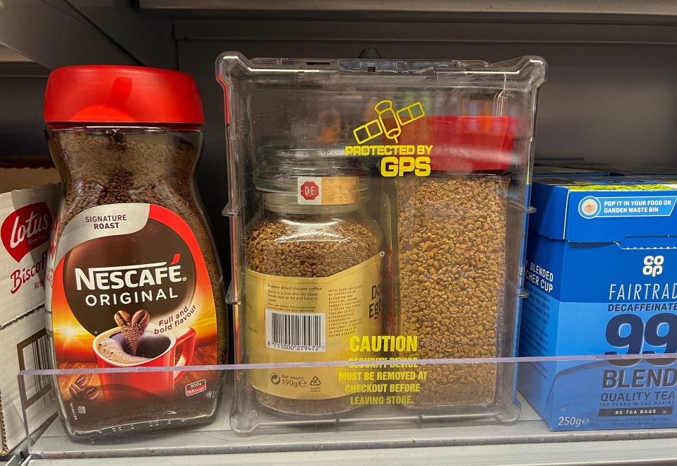 Instant coffee is another product supermarkets are locking away from theives