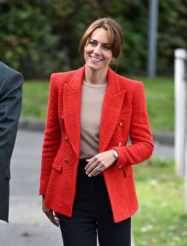 Princess Kate, pictured here back in the autumn, has taken her first steps towards a return to official engagements with a trip to her favourite farm shop