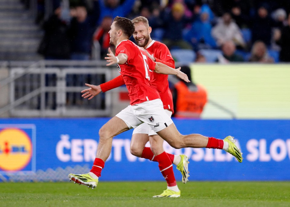 Christoph Baumgartner scored after just six seconds for Austria