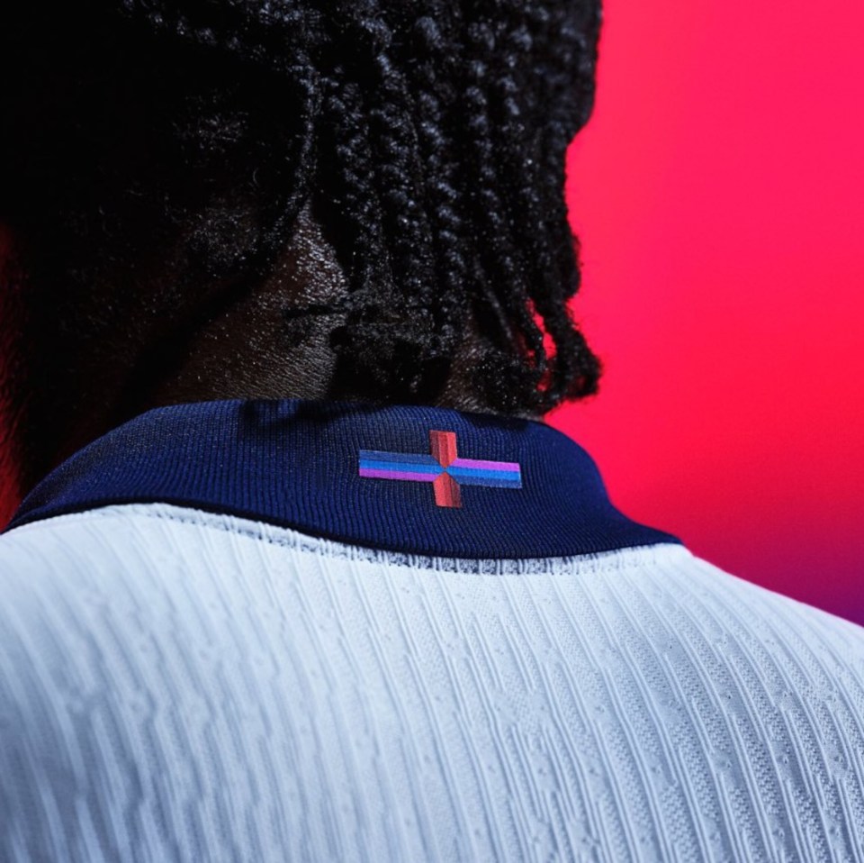 Nike revealed it had altered St George’s Cross using purple and blue horizontal stripes