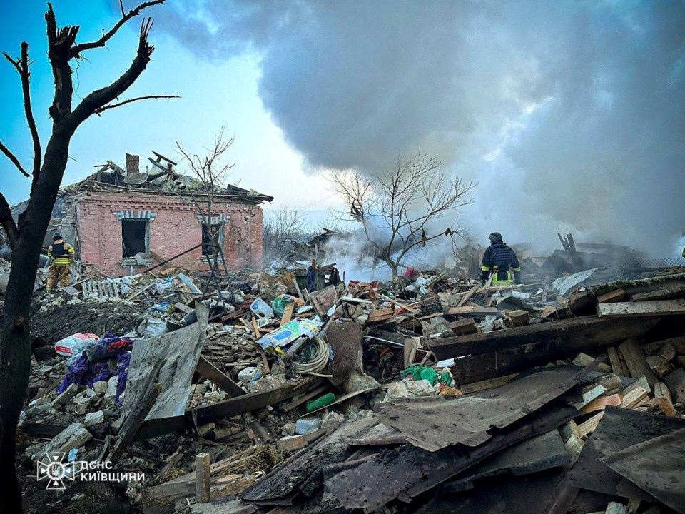 No deaths were recorded but Kyiv now has a fresh bomb site