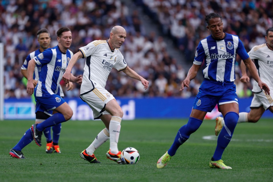 The 51-year-old was playing for Real Madrid Legends vs Porto