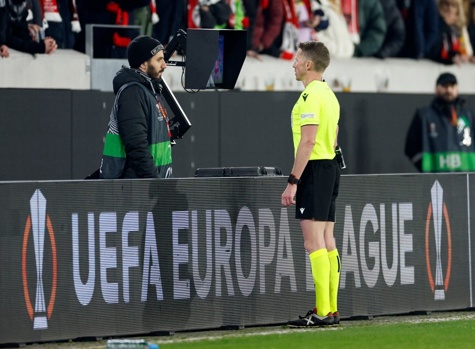 VAR checked a last-gasp handball incident for four minutes