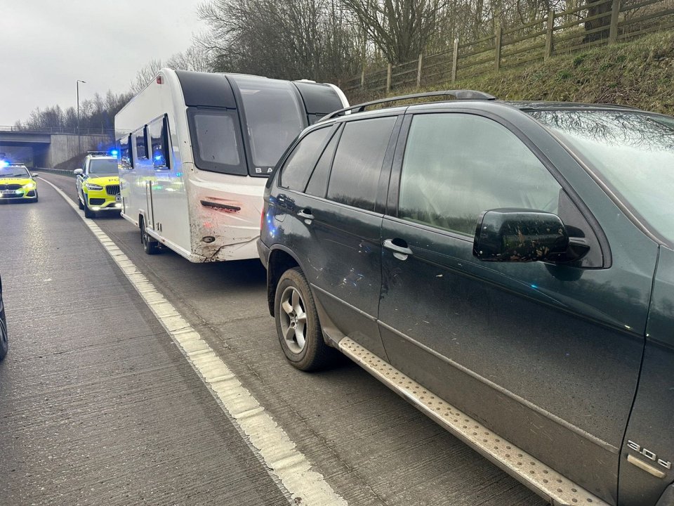 Cops discovered an 11-year-old boy driving the BMW X5 when the vehicle was stopped on the M1