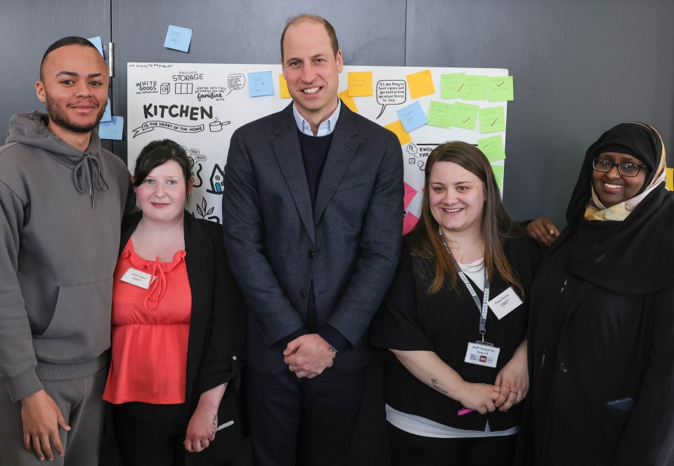 William beamed during a visit to the Learning Zone in Sheffield