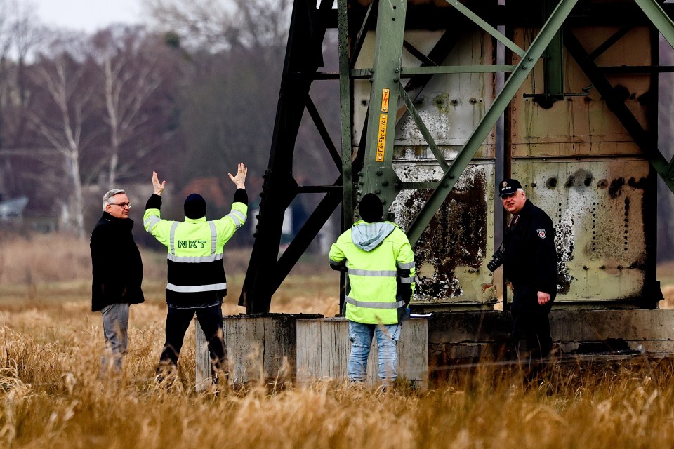 The damage to the pylon caused a power outage in the area