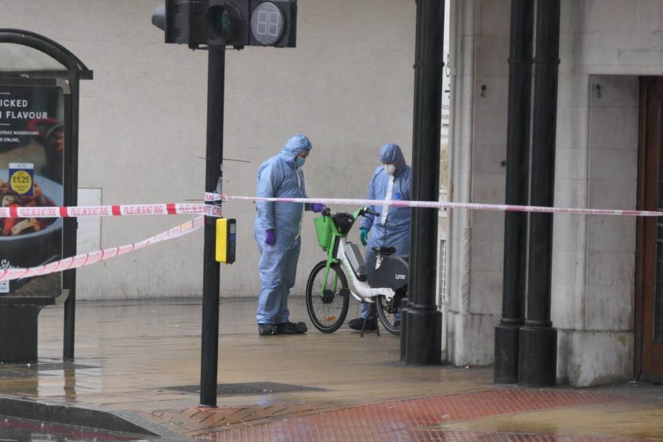 The area near Lewisham Town Hall has been cordoned off