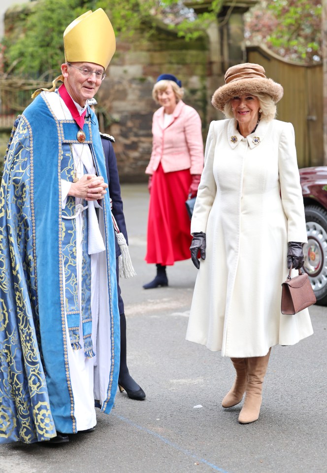 Camilla stood in for King Charles at the Maundy Service on Thursday