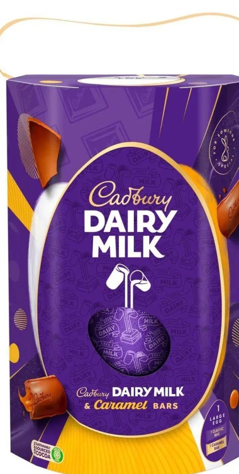 Dairy Milk Caramel Easter eggs have seen a 14 per cent decrease in size