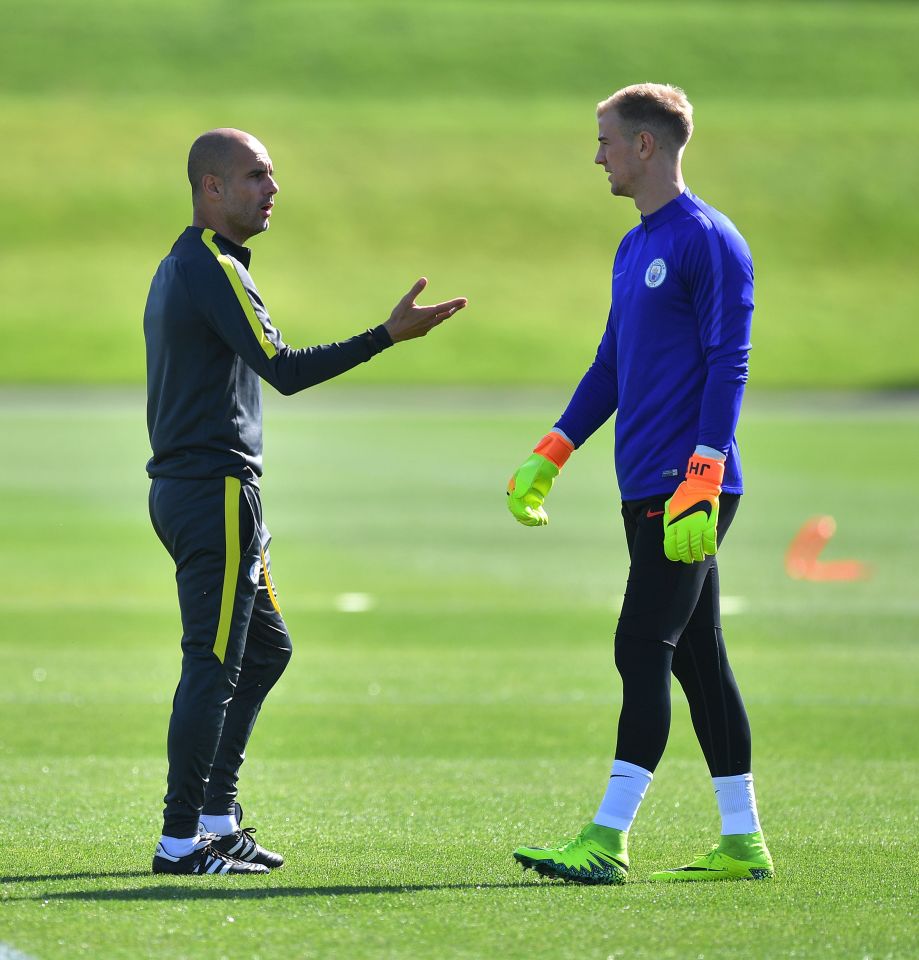 Pep Guardiola said it was tough to demote former Manchester City No.1 Joe Hart