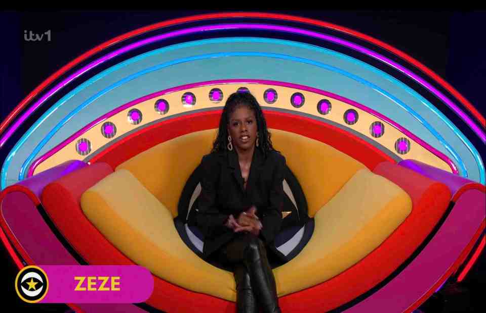 Zeze made it to the final week of the latest series of Celebrity Big Brother