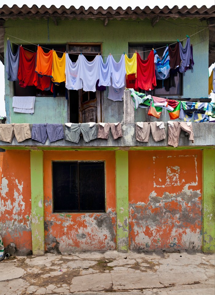 Colourful clothes hanging to dry at Santa Cruz del Islote