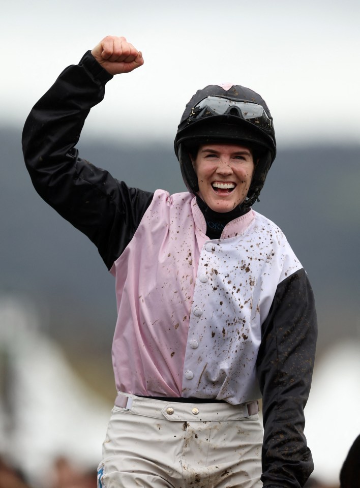 Blackmore celebrates winning the Supreme on Slade Steel