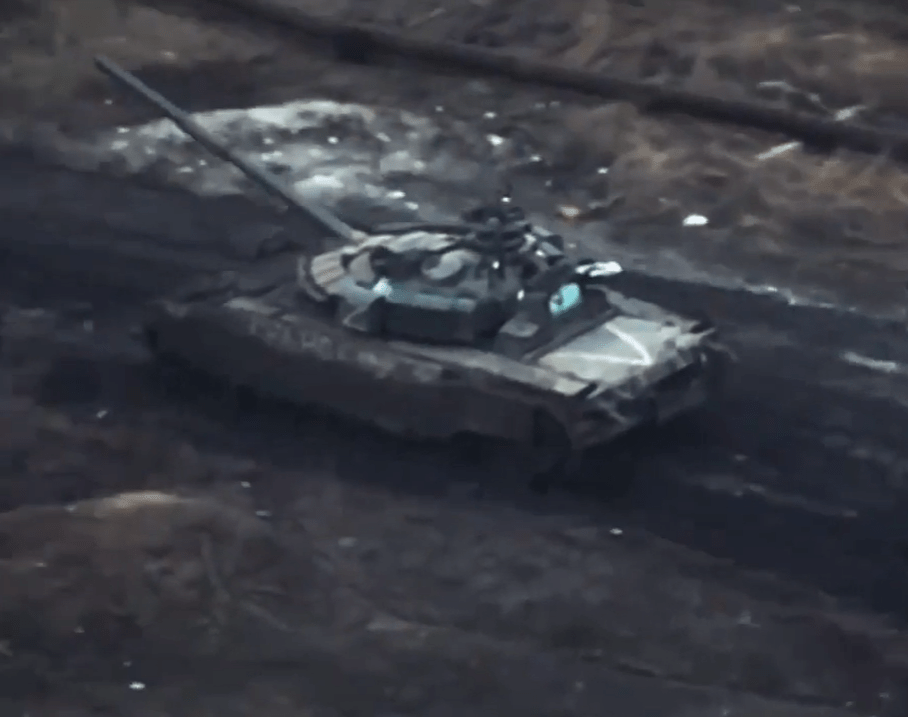 This £1million T-72 Russian tank was completely annihilated by a Ukrainian suicide drone