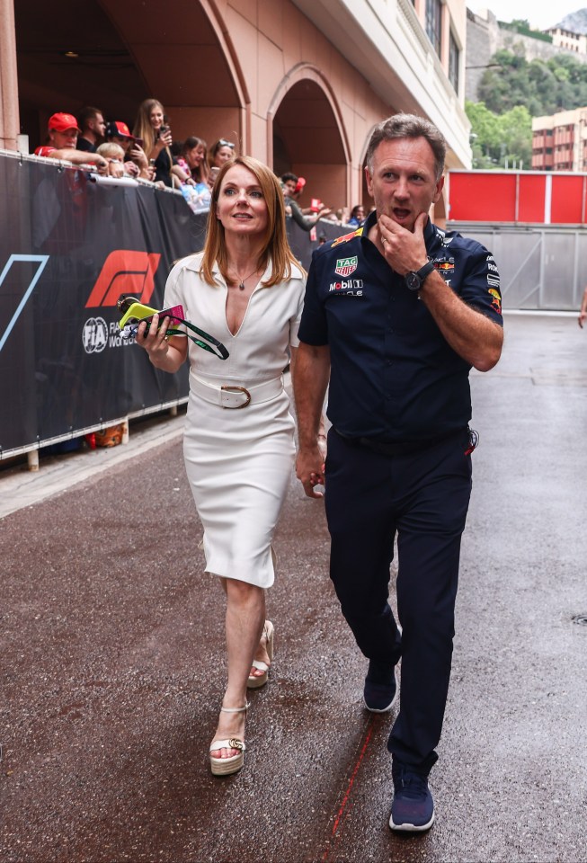 Geri found out about the messages while she was heading to Bahrain