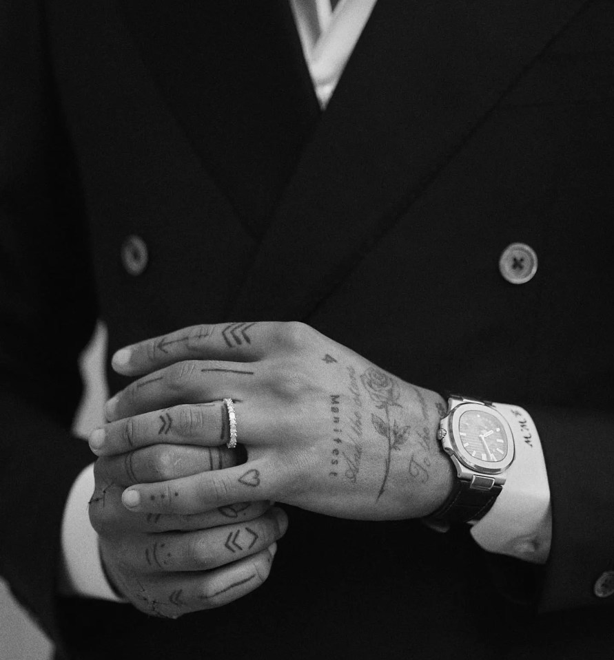 White’s hands are also an ode to his love of ink