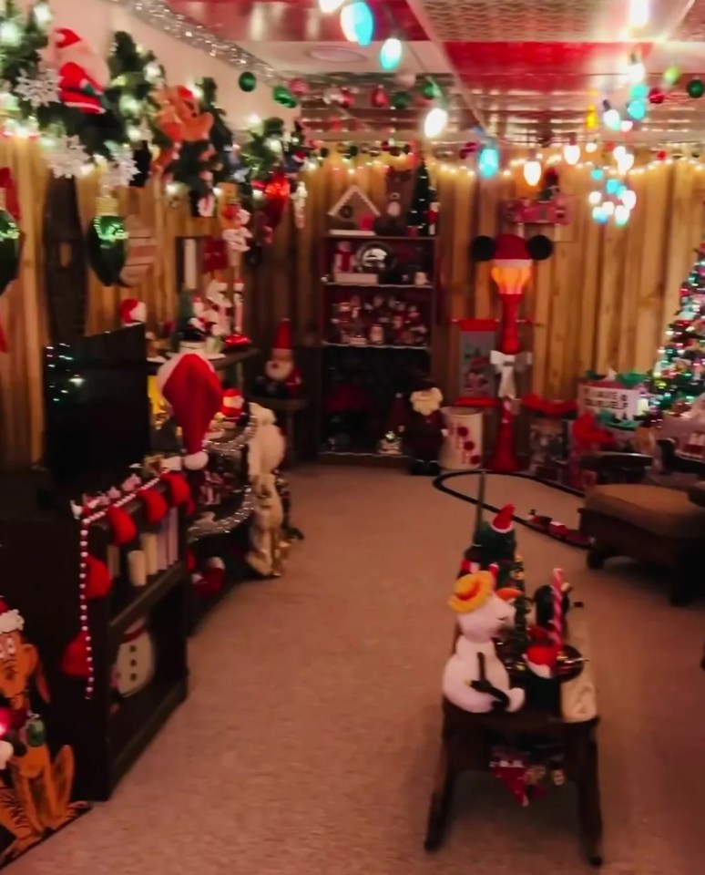 Ashley showed fans their toy train set and decorated space