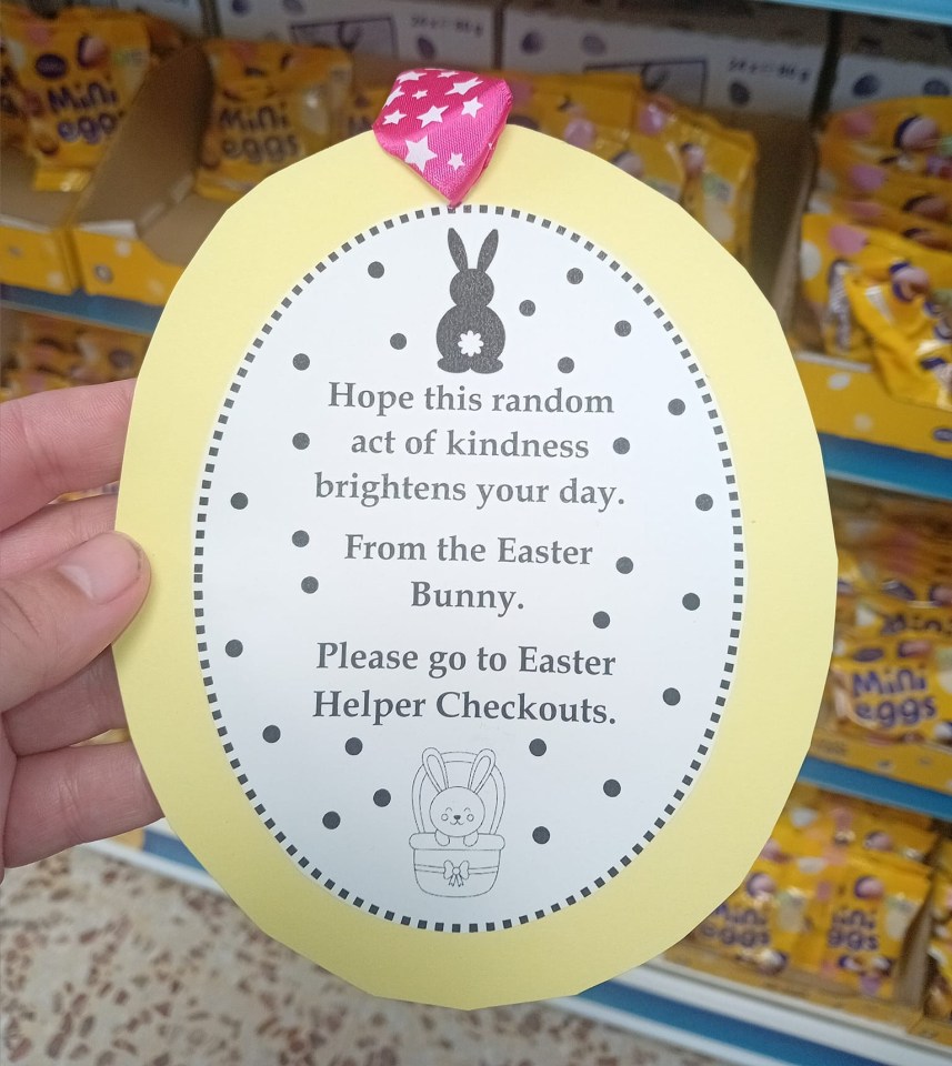 The adorable note that's hidden between all the Easter treats at the store