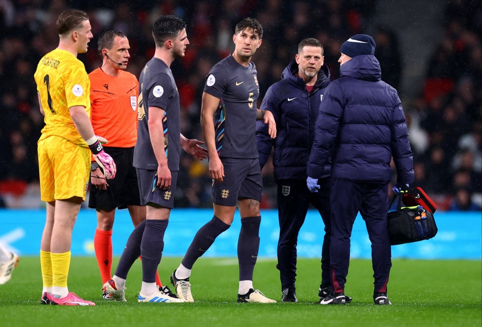 John Stones went off injured early on in the game