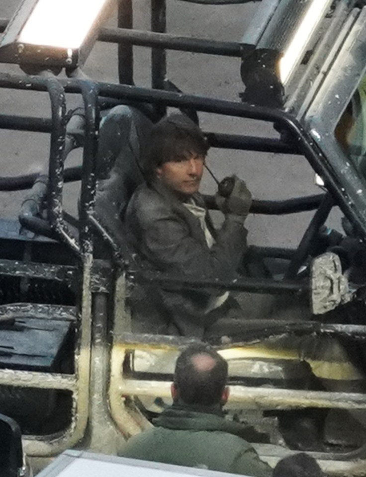 Tom was seen filming at Middleton Mine in a jeep last week