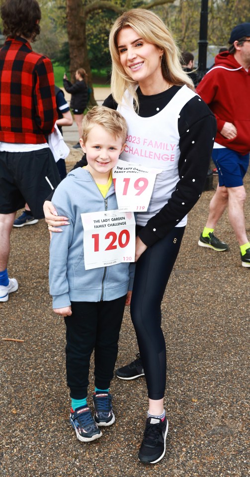 LONDON, ENGLAND - APRIL 22: Sarah Jayne Dunn (R) attends the Lady Garden Family Challenge 2023 in Hyde Park on April 22, 2023 in London, England. (Photo by Hoda Davaine/Dave Benett/Getty Images)