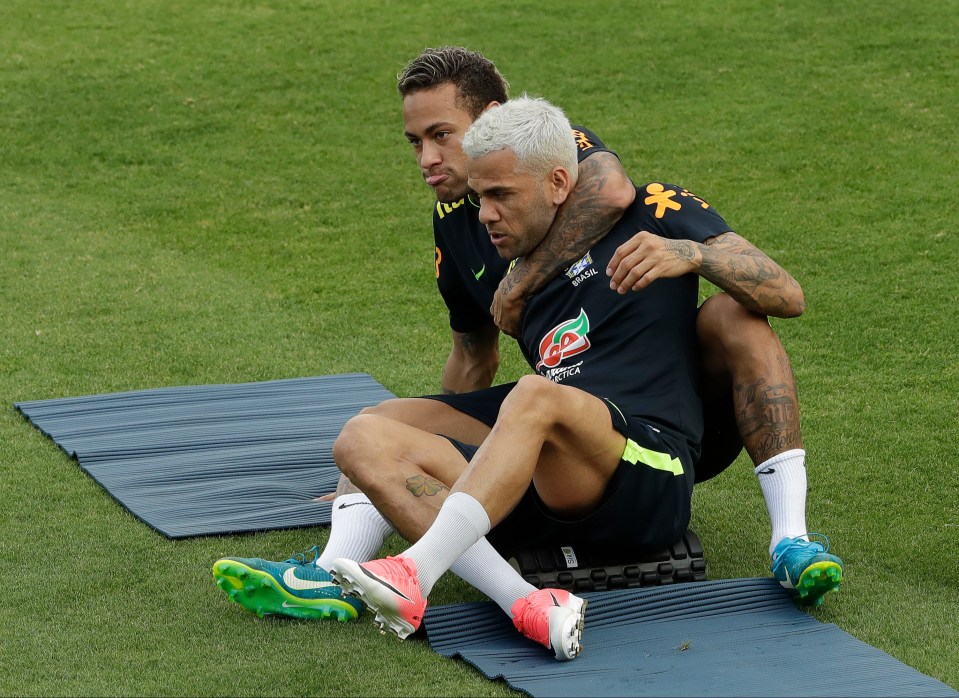 Neymar and Alves had been friends for years