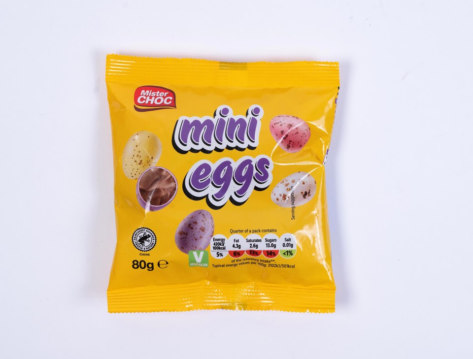 Laura Stott testing Mini Eggs. Mister Choc Mini Eggs 0.99p 80g Lidl 22eggs..Picture by Damien McFadden: 07968 308252