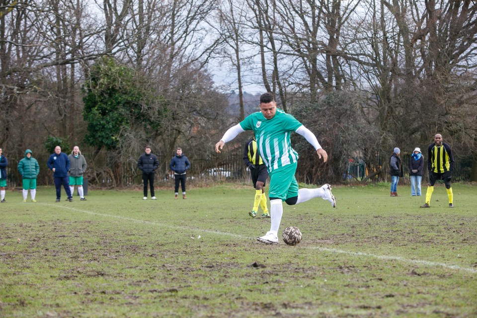 Ex-pro Brazilian striker Ronaldo unveiled at a Sunday league football team